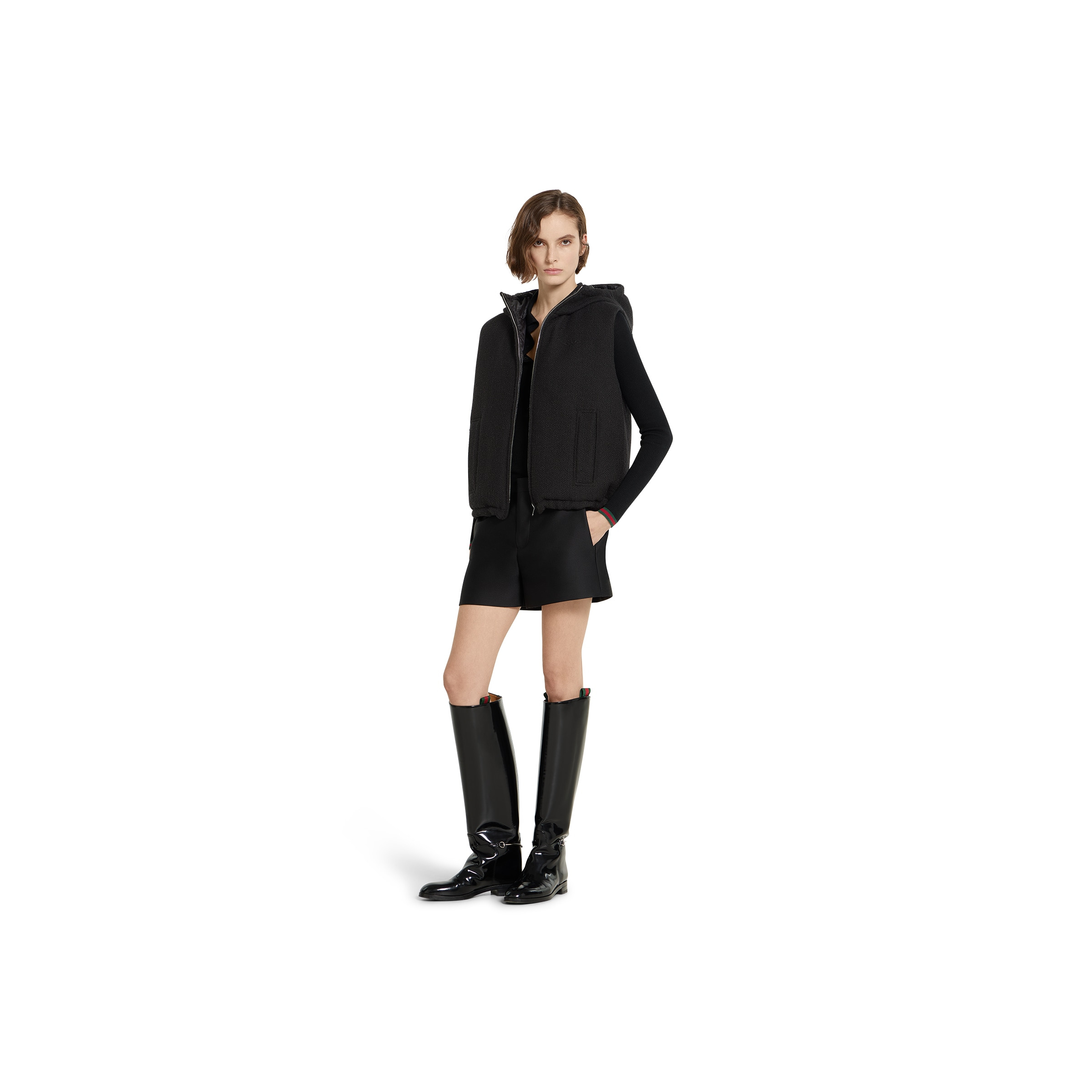 Reversible wool bouclé gilet - 2