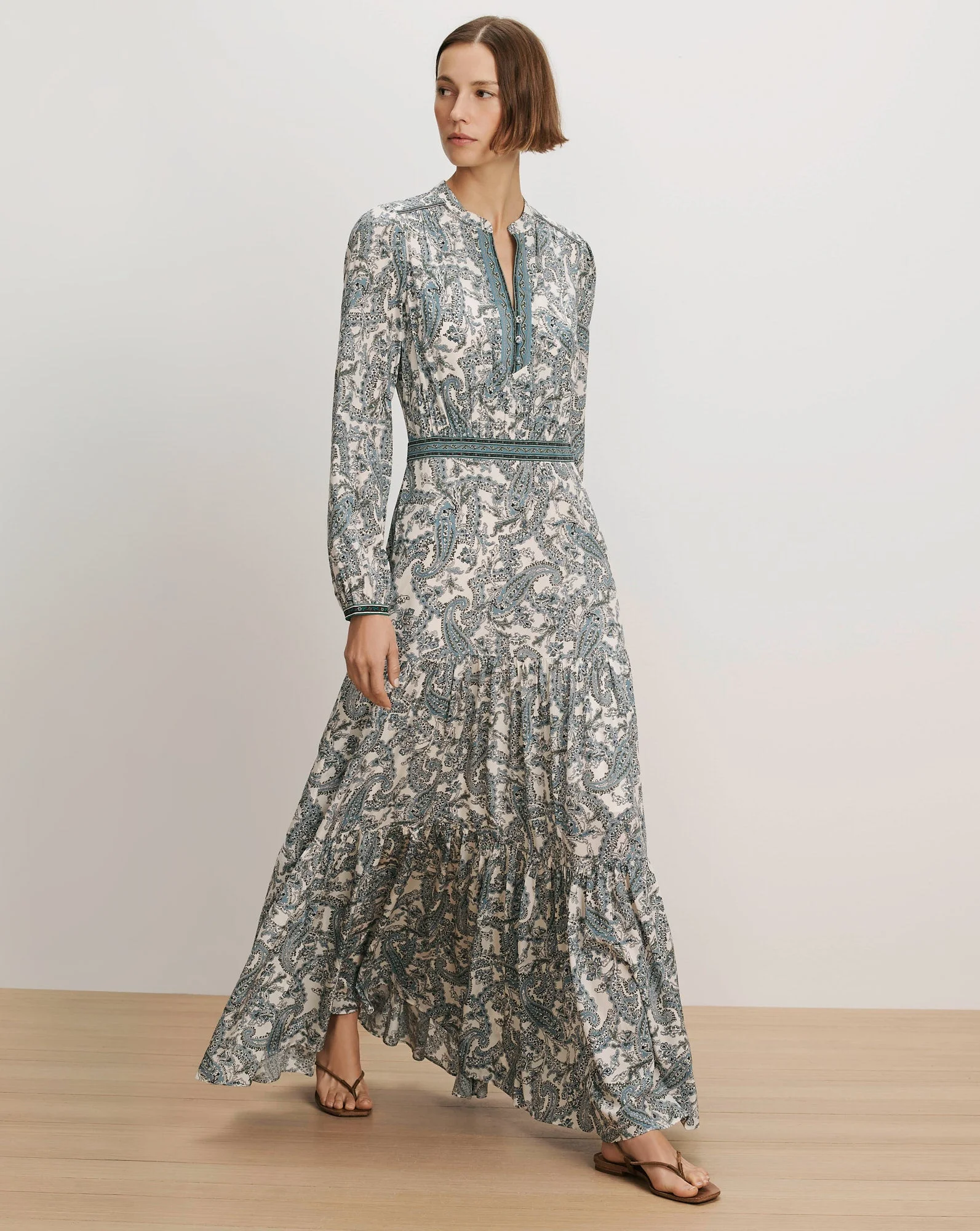 SAMA PAISLEY MAXI DRESS - 1