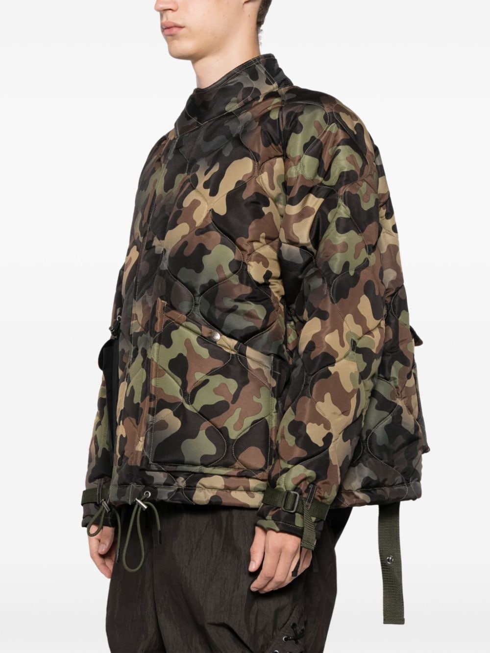 camouflage quilted jacket - 3