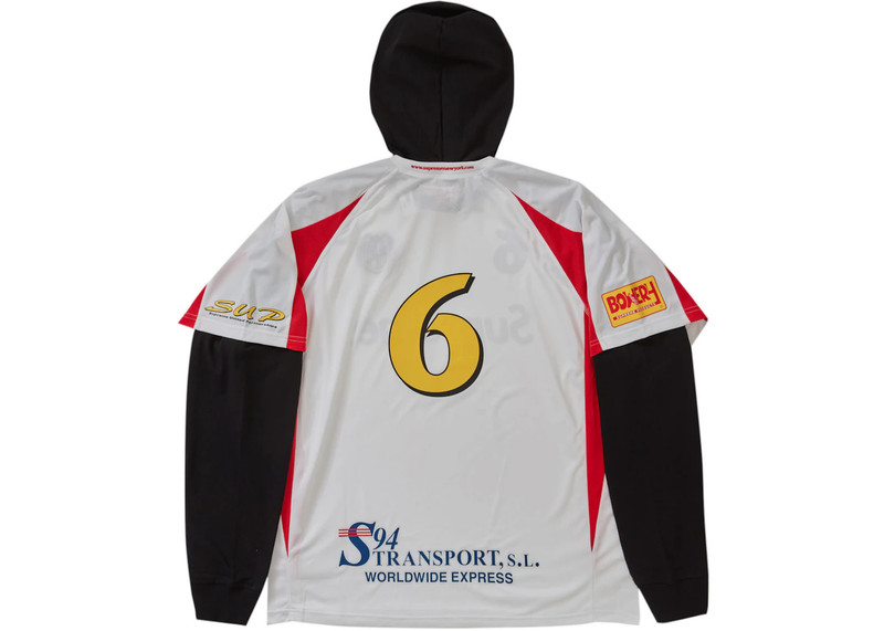 Supreme Supreme Hooded Soccer Jersey White outlook