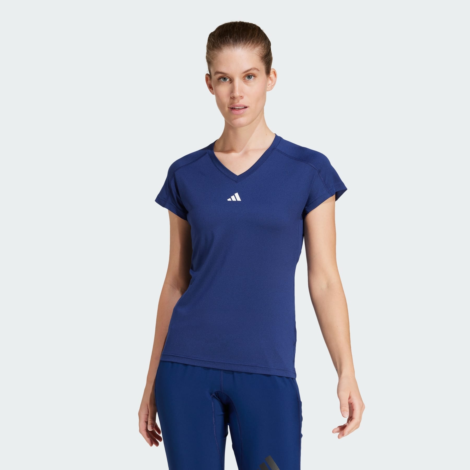 AEROREADY Train Essentials Minimal Branding V-Neck Tee - 2