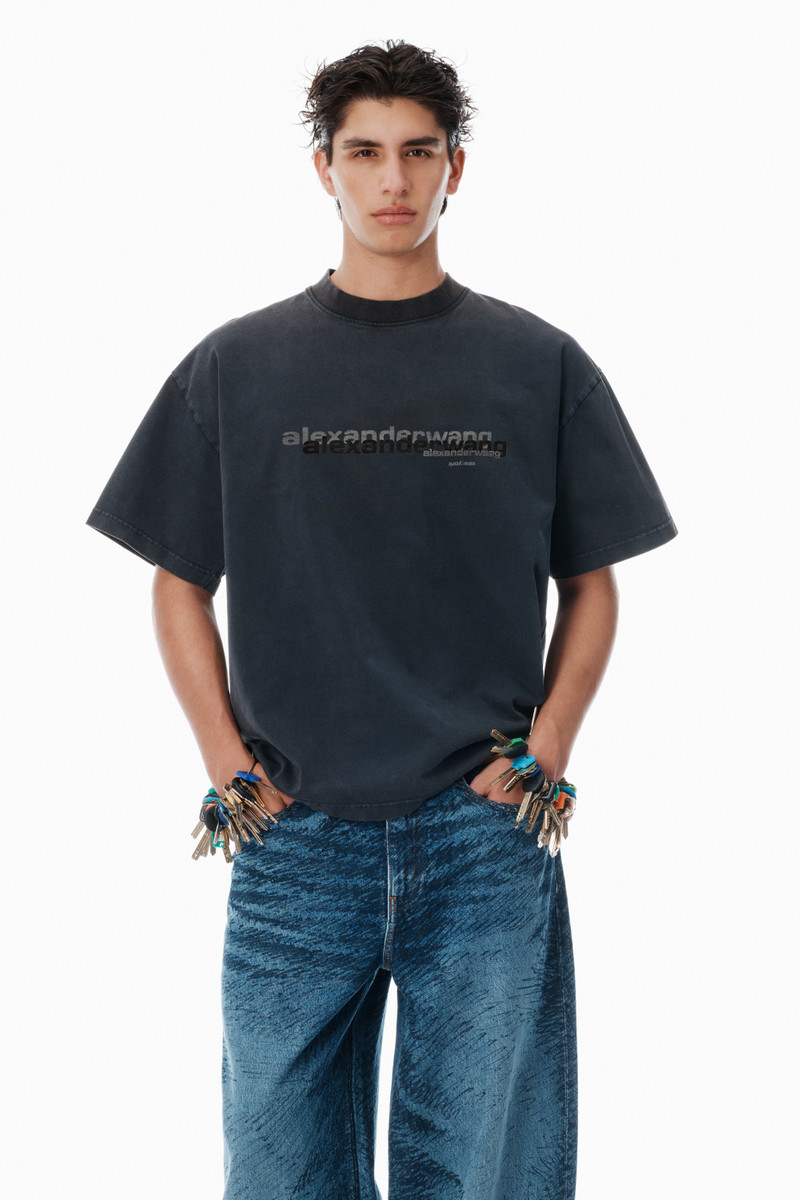 까만 면 Oversize 로고 티 2