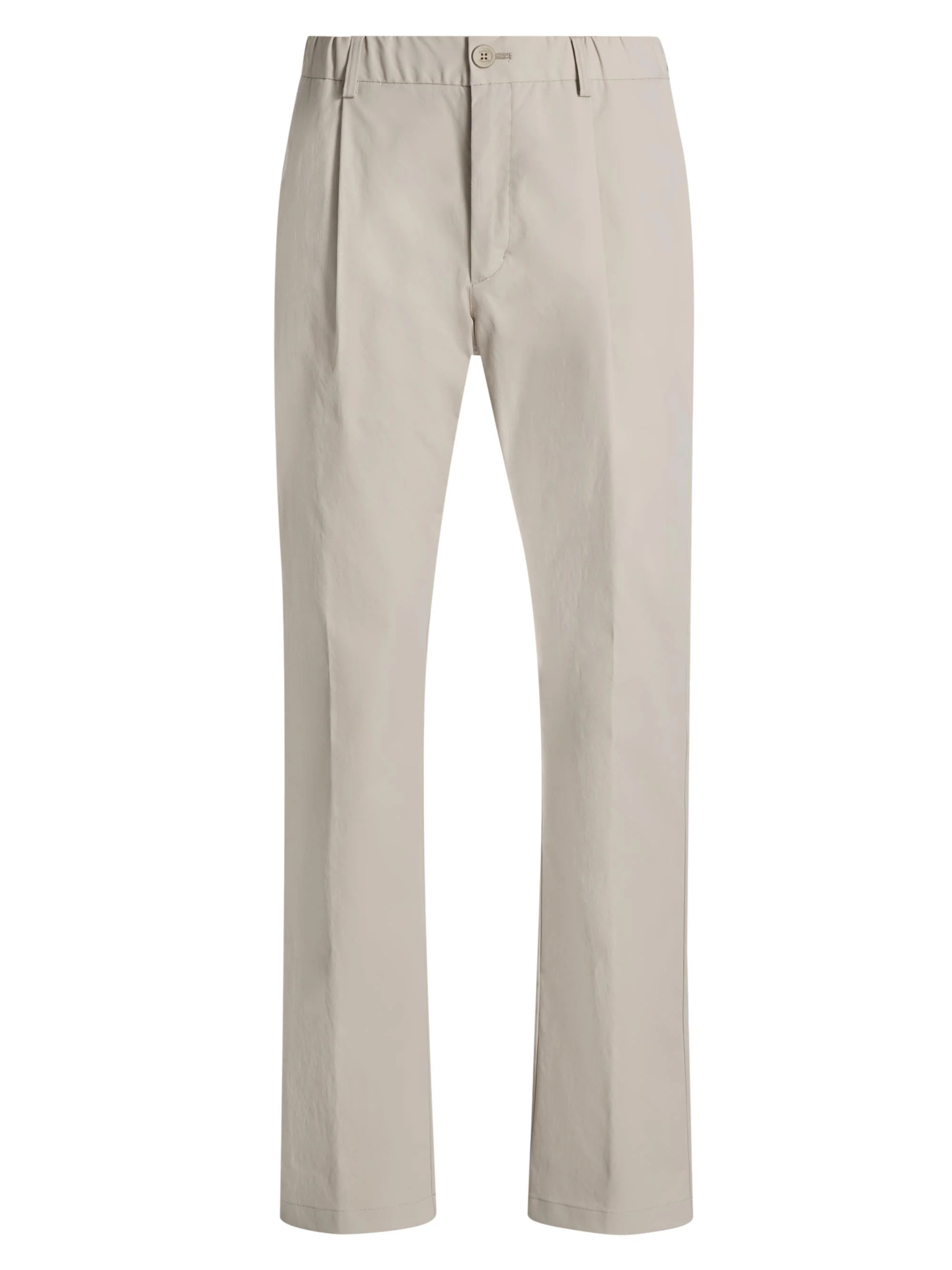 Men's Elasticized Waist Straight-Leg Pants - Champagne - 1