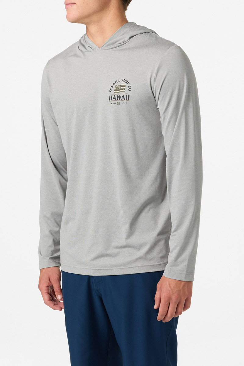 TRVLR UPF Hooded Hawaii Flag Long Sleeve Shirt 5