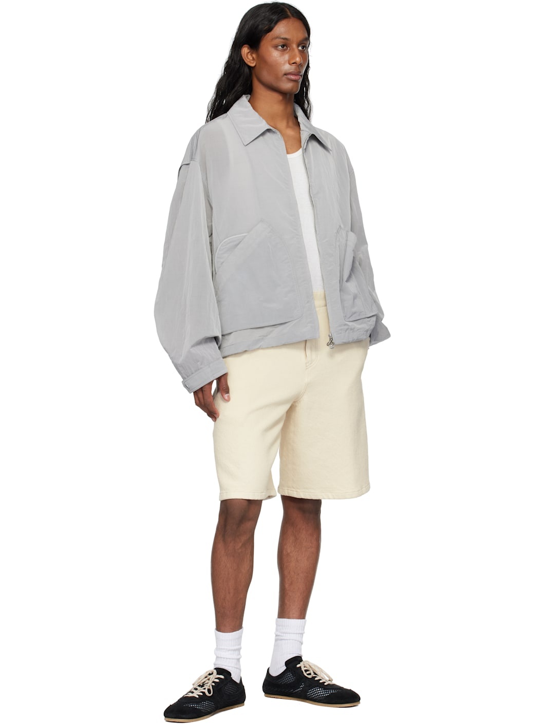 Gray Zipper Light Jacket - 4