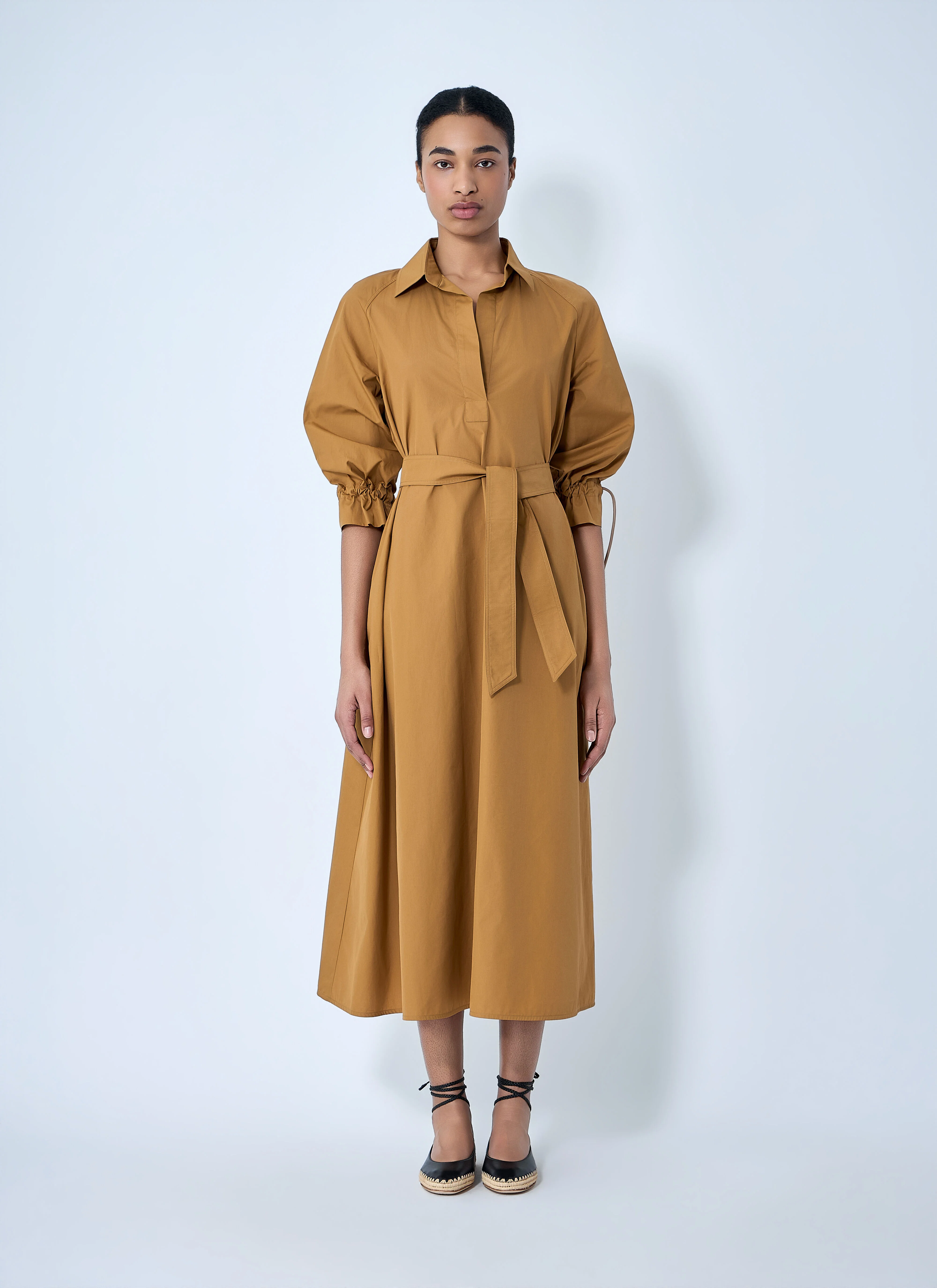 Belted Shirt Dress - 1