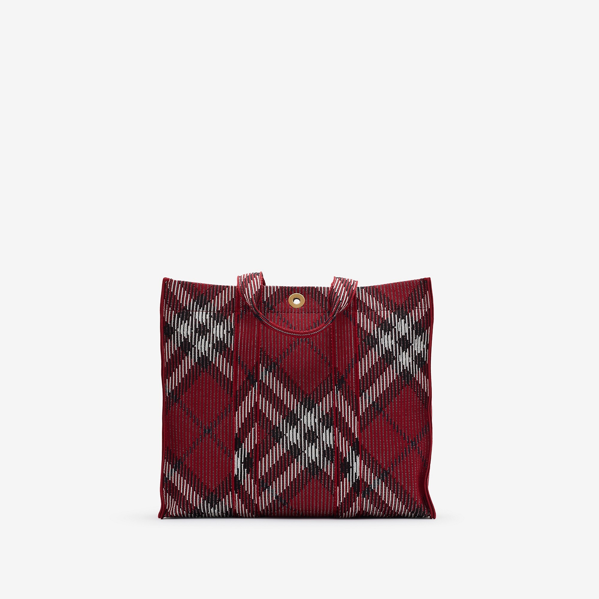 Medium Check Knitted Tote - 5