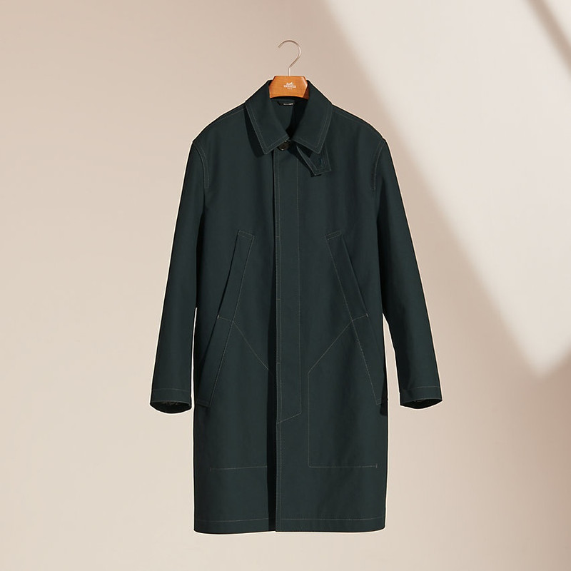 Raincoat with contrasting topstitching 5