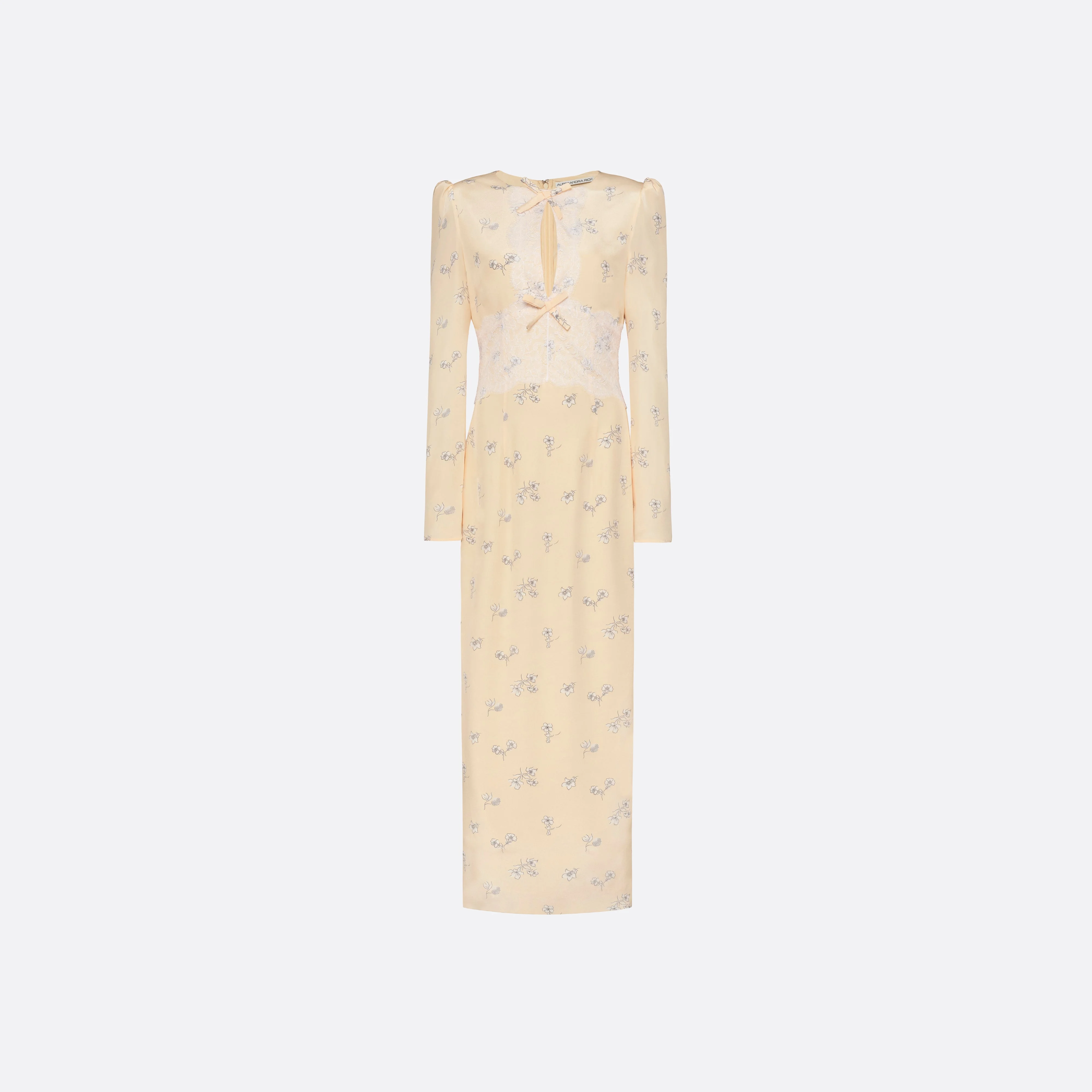 EVENING DRESS WITH LACE INLAY - 1