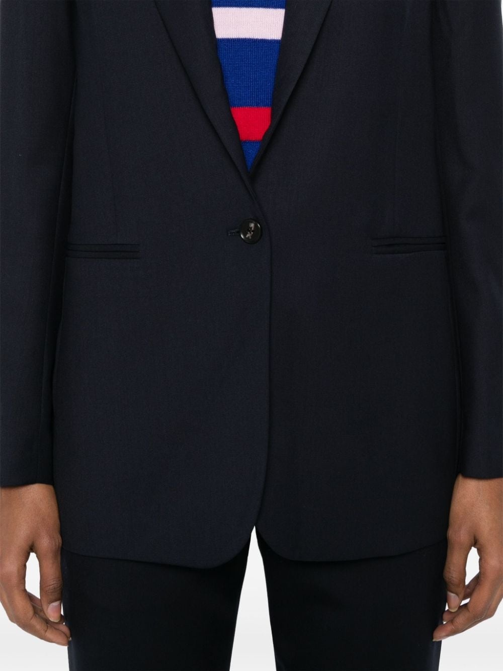 single-breasted wool blazer - 5