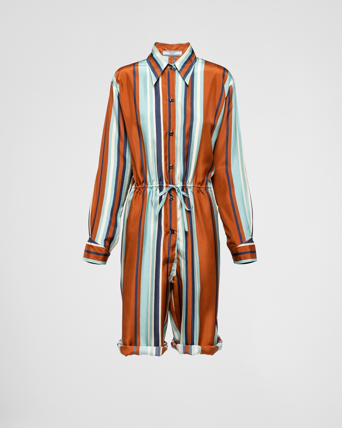 Printed silk jumpsuit - 1