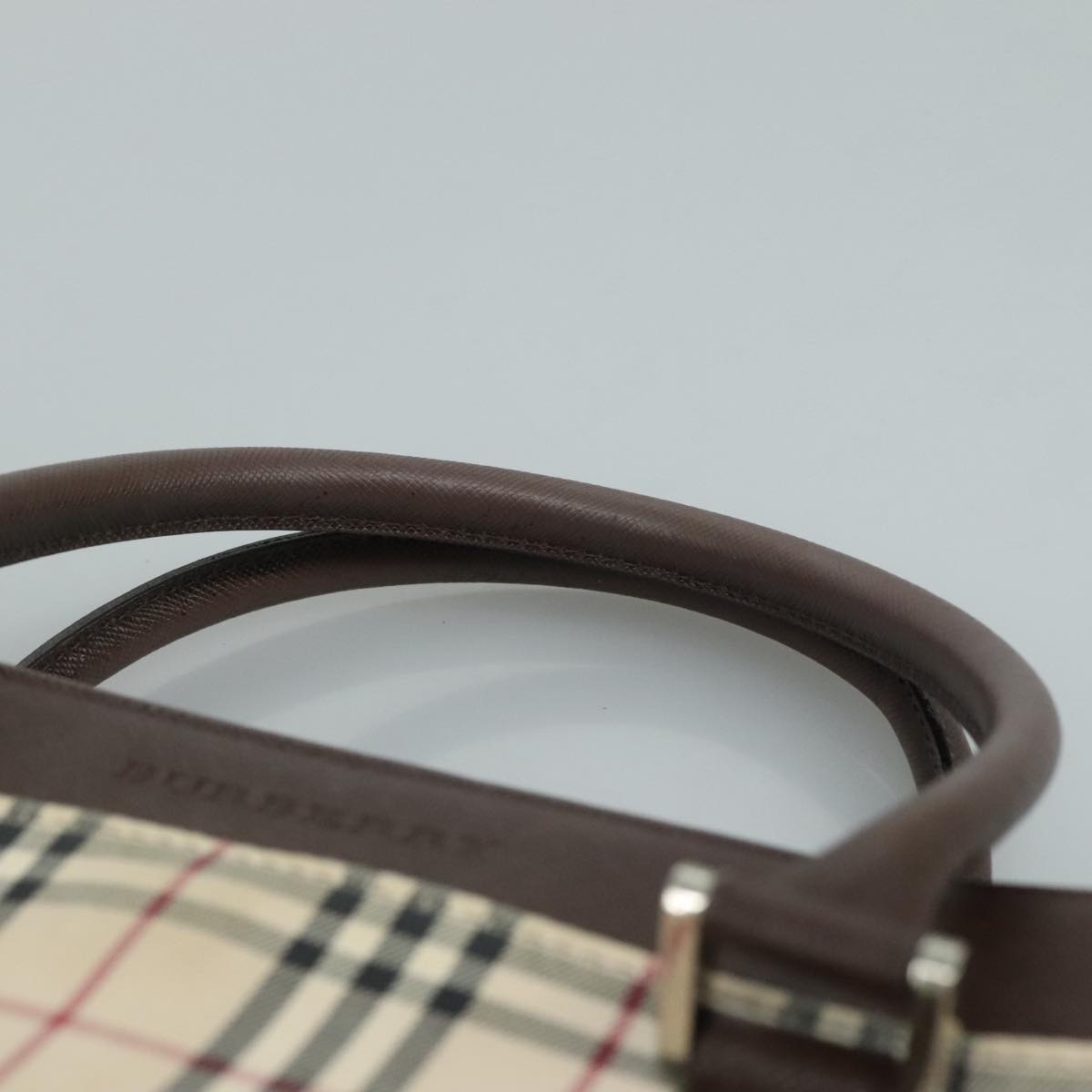 Burberry Nova Check Hand Bag Canvas Beige - 8