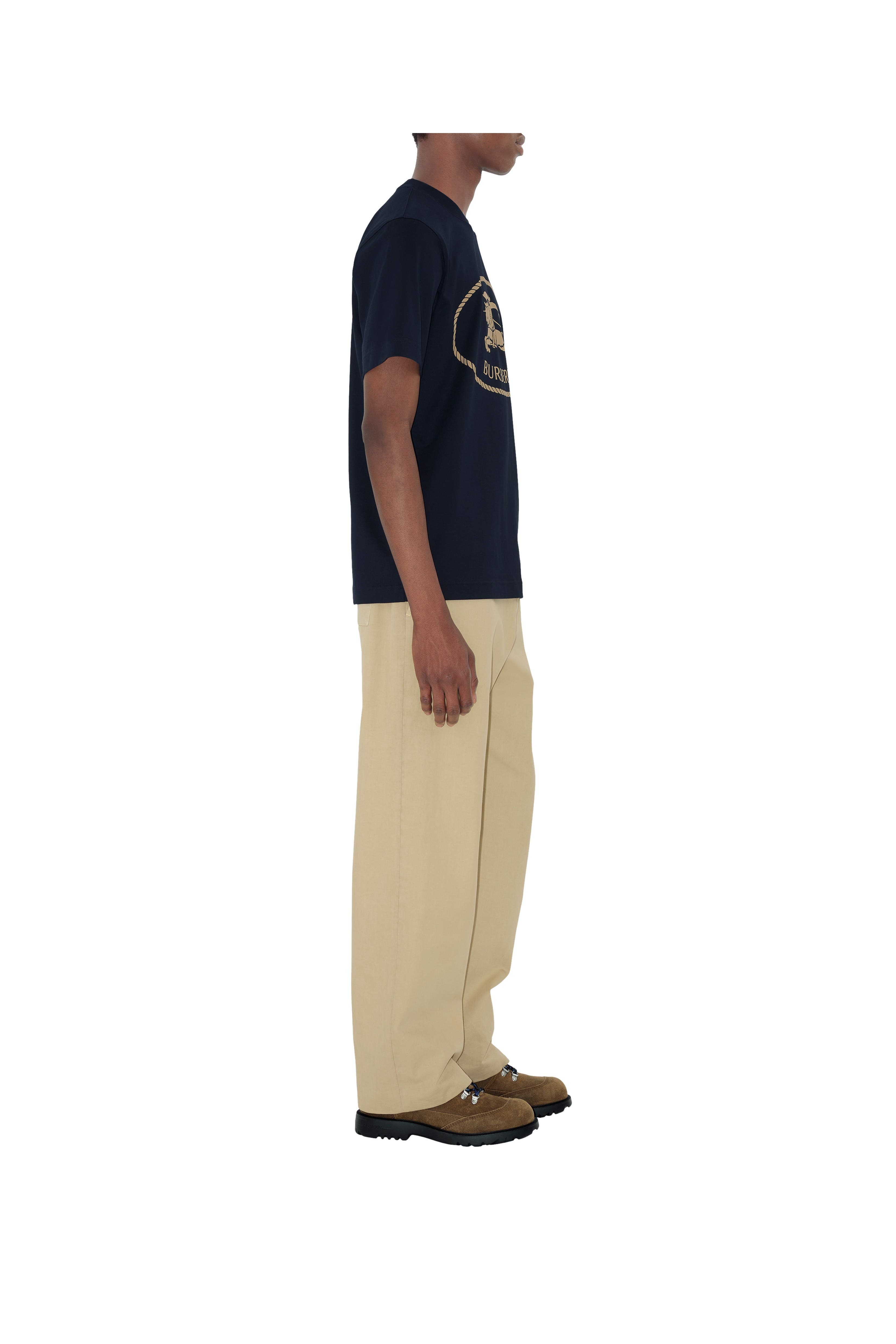 burberry Knight Stamp Cotton T-shirt in Navy at Nordstrom - 3