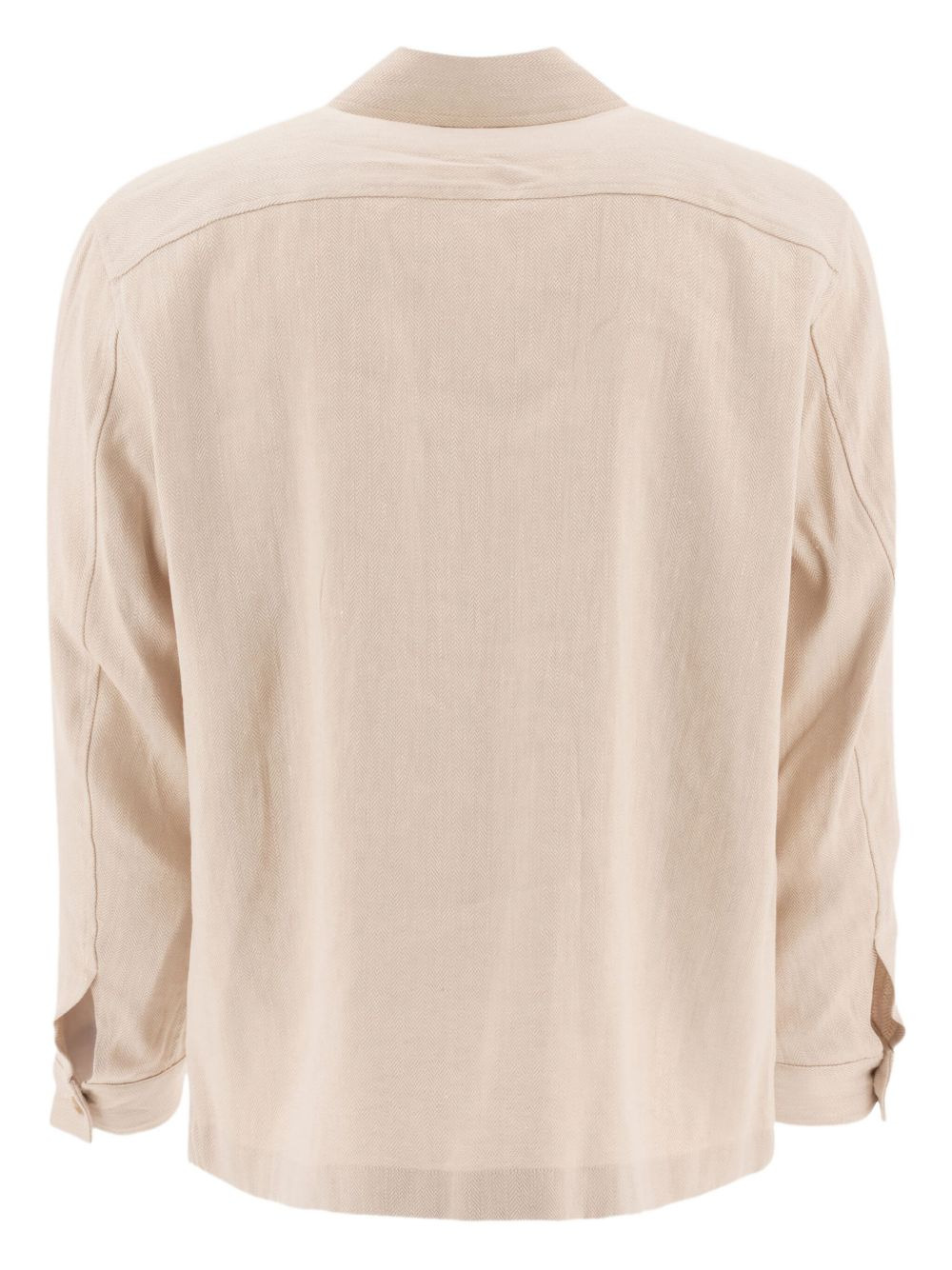 herringbone cotton-linen shirt - 2