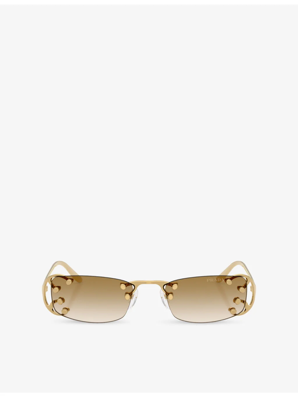 PR C57S Rectangle-Frame Metal Sunglasses - 1