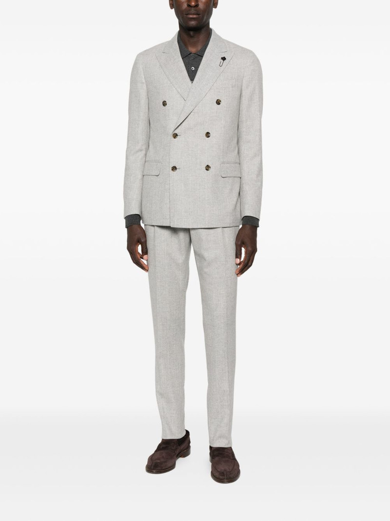 LARDINI double-breasted wool suit outlook