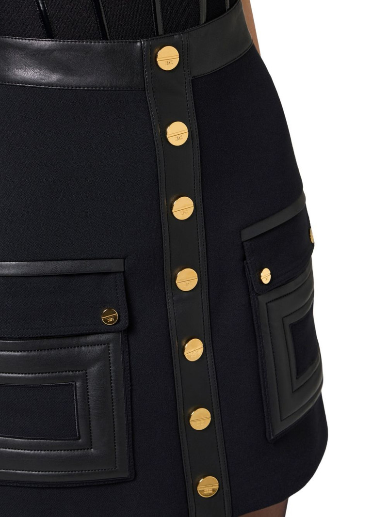 button-embellished mini skirt 4