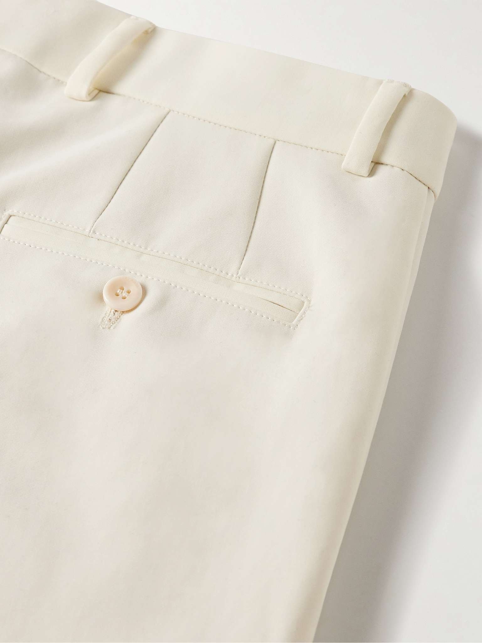 City Slim-Fit Tapered Pleated Double-Faced Cotton Trousers - 5