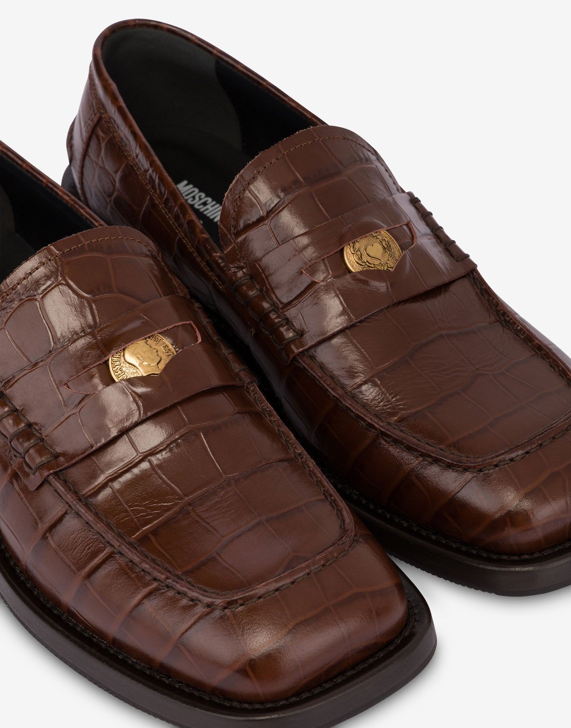 COCONUT PRINT CALFSKIN LOAFERS - 3