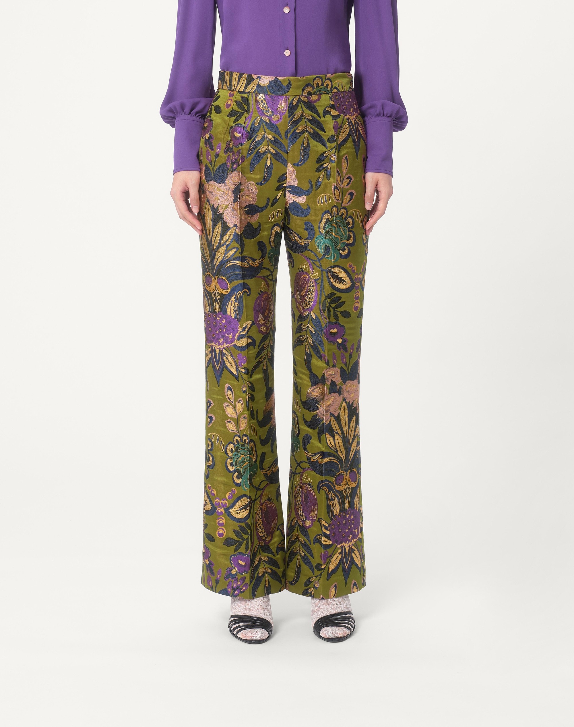 PANTS IN APRES L'HIVER JACQUARD FLOREALE LUREX - 5