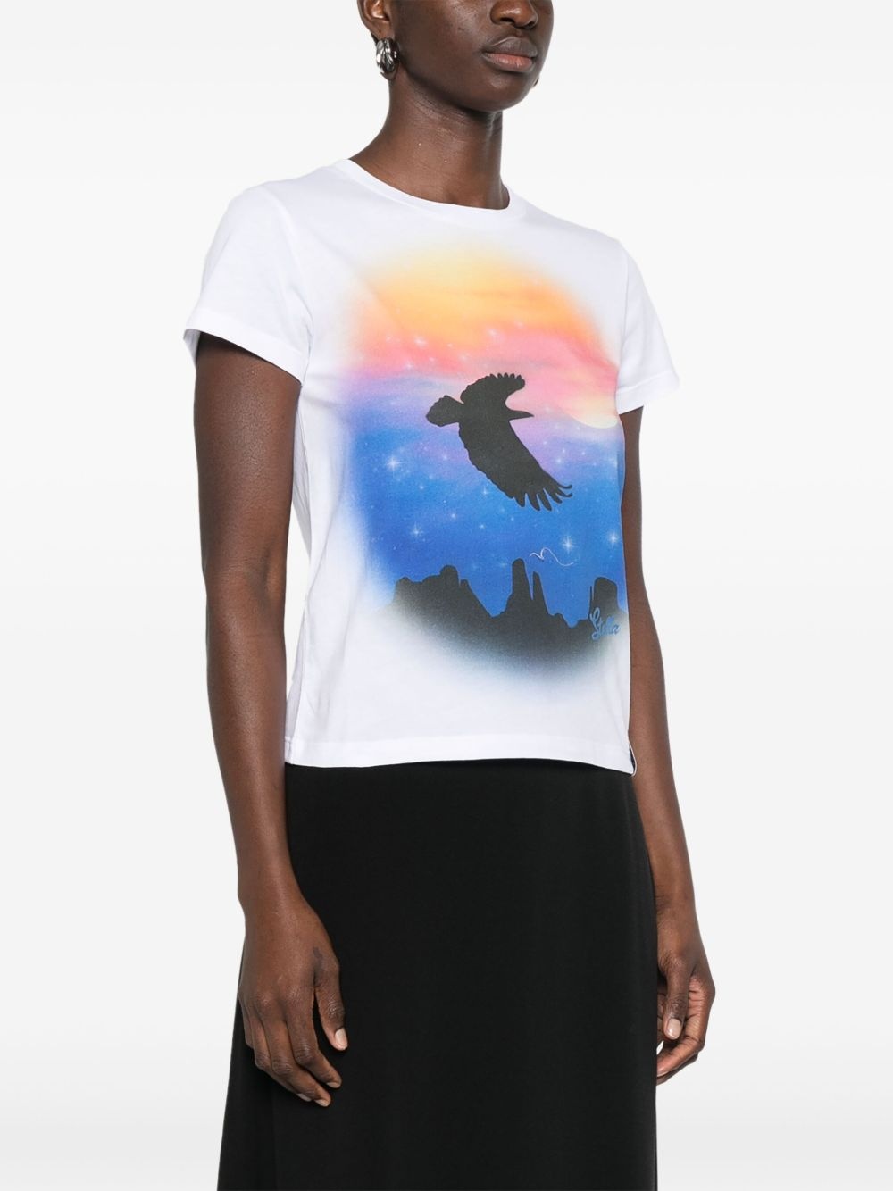 bird-print T-shirt - 3