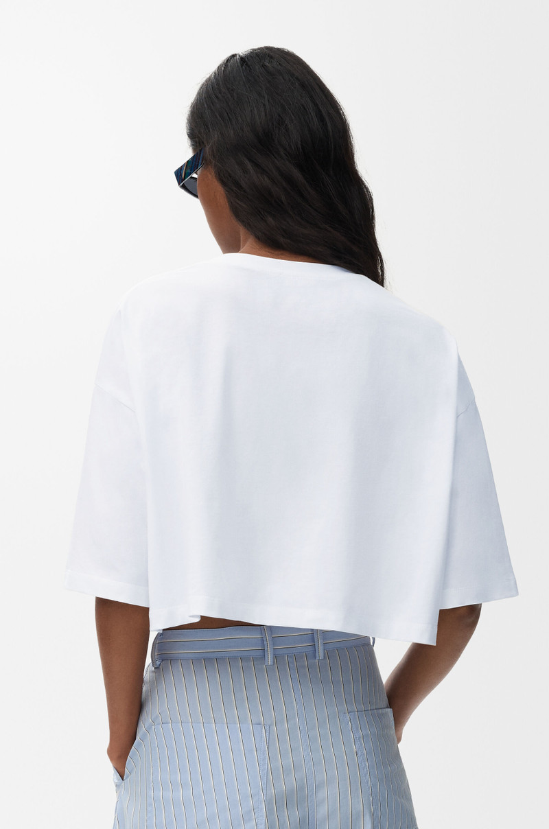 Cropped fit T-shirt in cotton 4