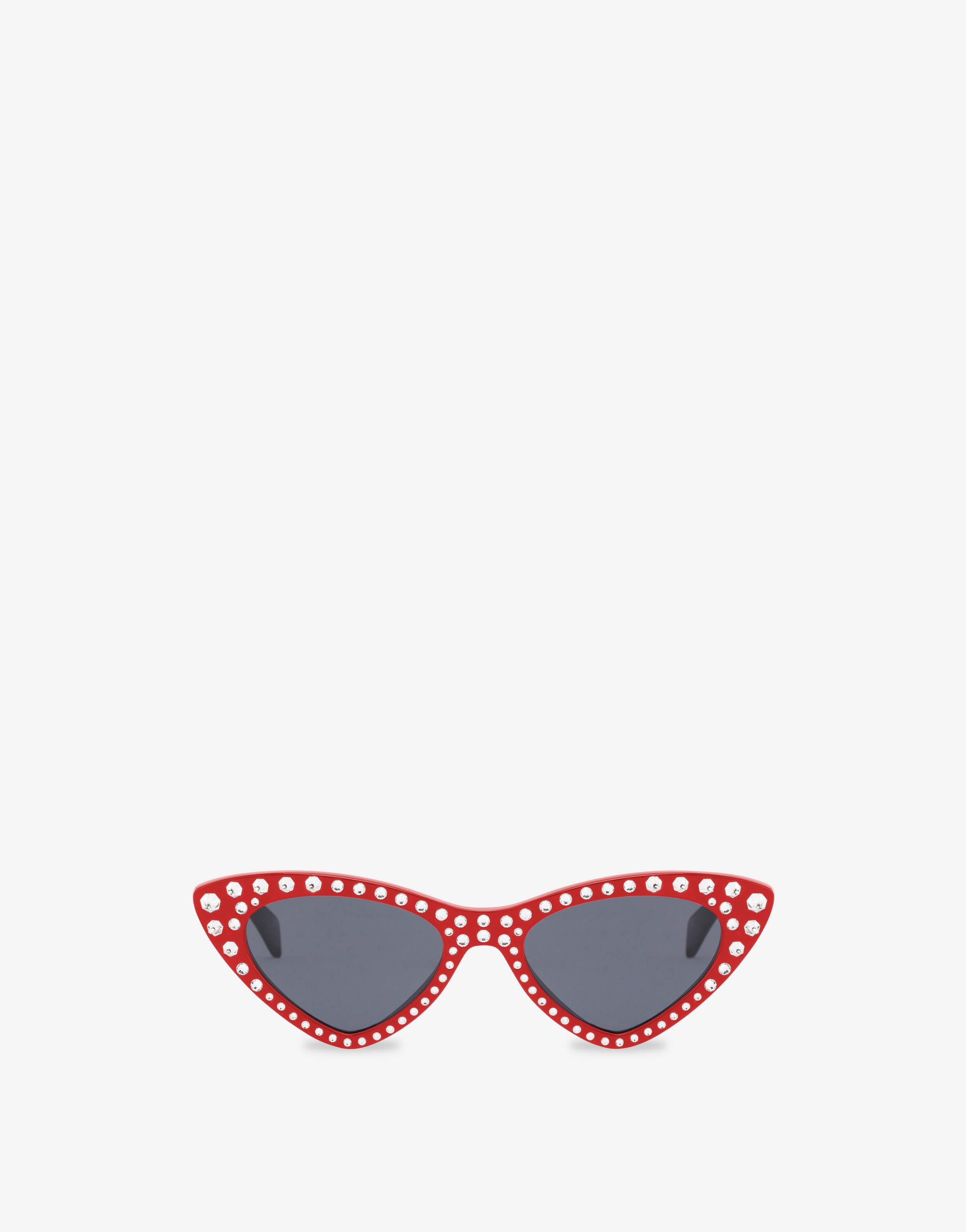 CAT EYE SUNGLASSES WITH RHINESTONES - 1