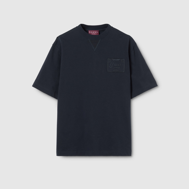 Cotton jersey T-shirt with embroidery 1