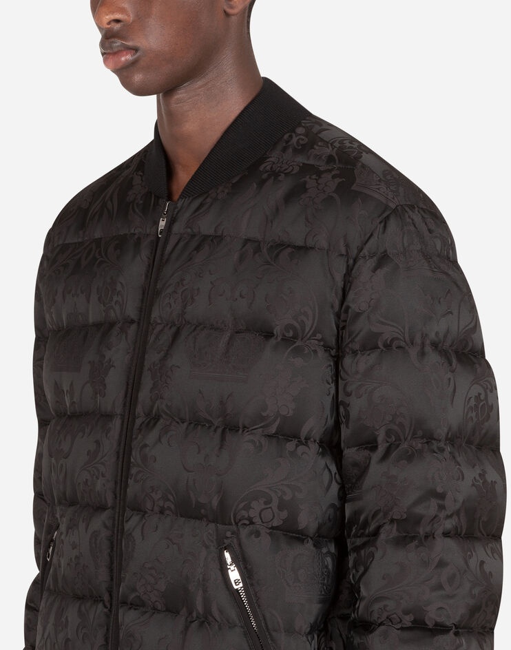 Quilted nylon jacket with jacquard crowns - 4