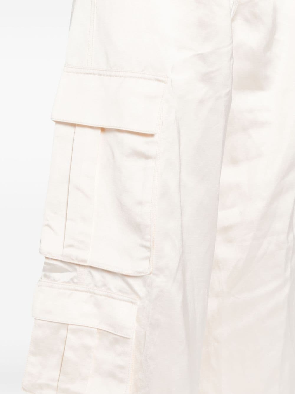 high-waisted straight-leg cargo trousers - 5