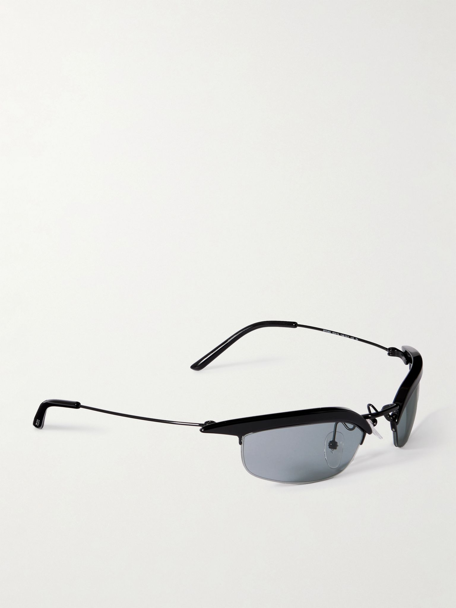 D-frame acetate and metal sunglasses Black - 3