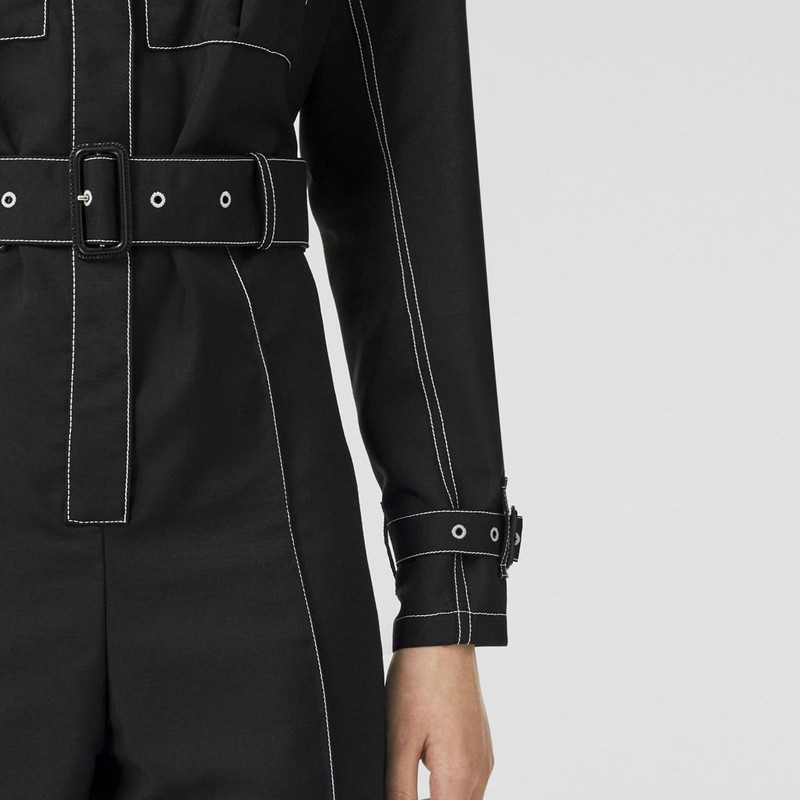 Long-sleeve Mohair Wool Jumpsuit 5