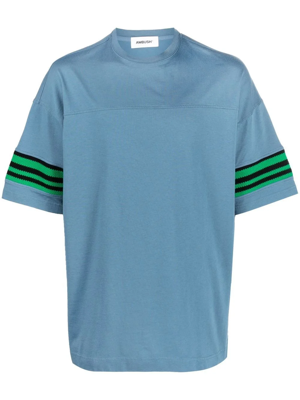 logo-patch stripe detail T-shirt - 1