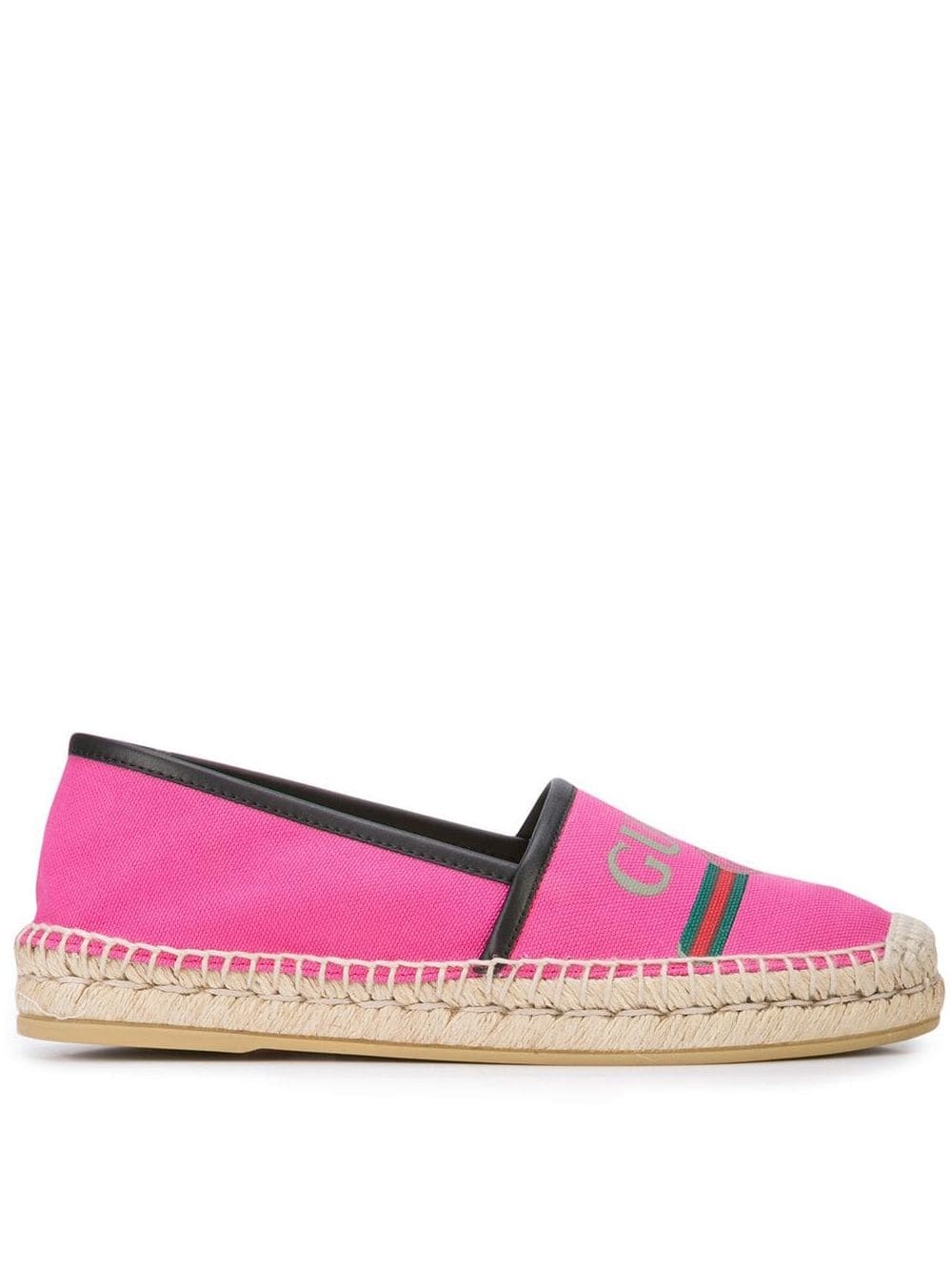 vintage logo print canvas espadrilles - 1