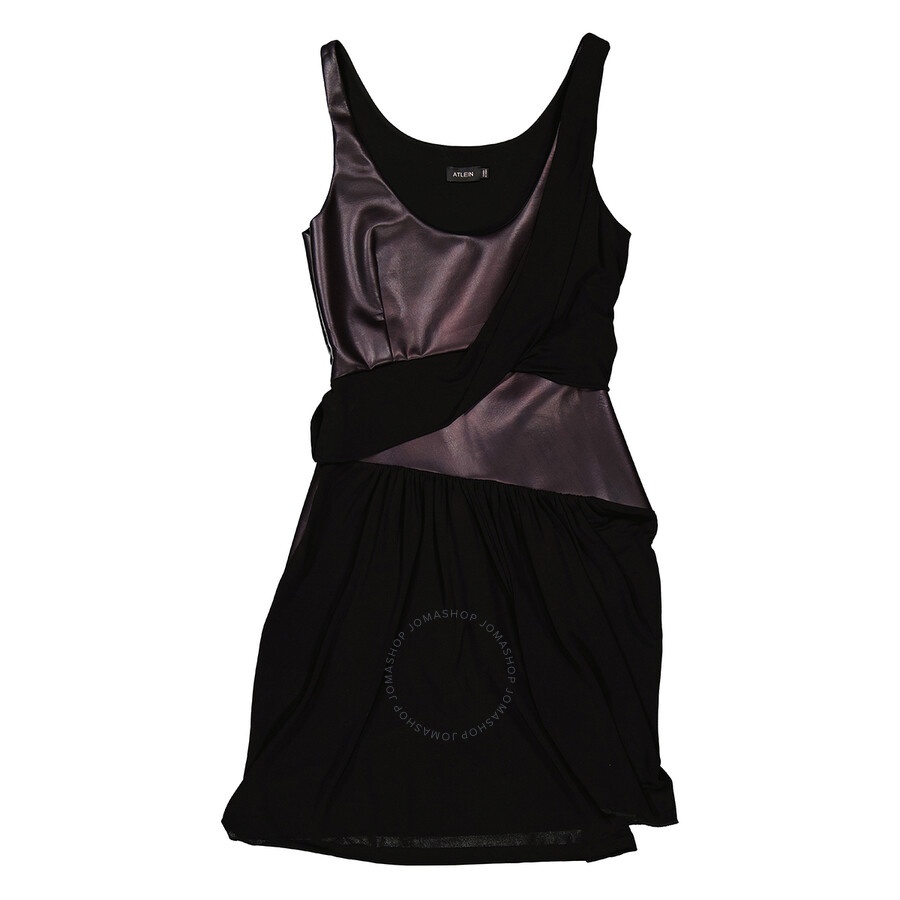 Atlein Ladies Mixed Jersey Draped Dress - 5
