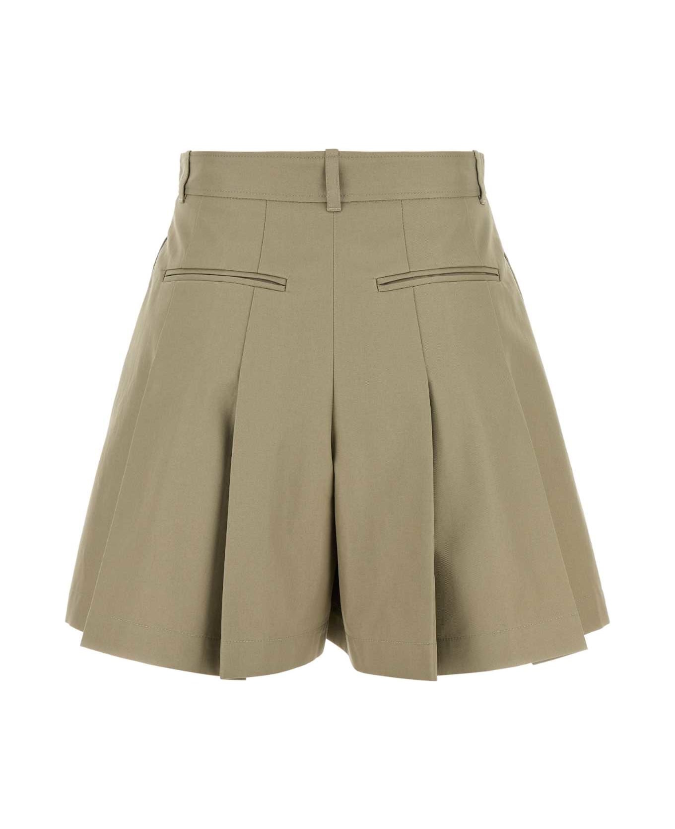 Dove Grey Cotton Shorts - 2