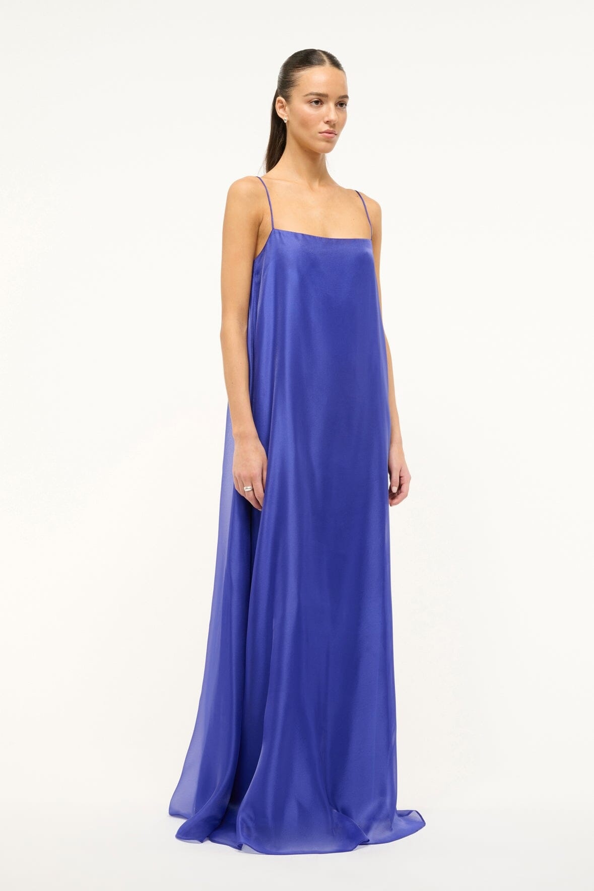 STAUD MAXI DELFINA DRESS VIOLET - 2