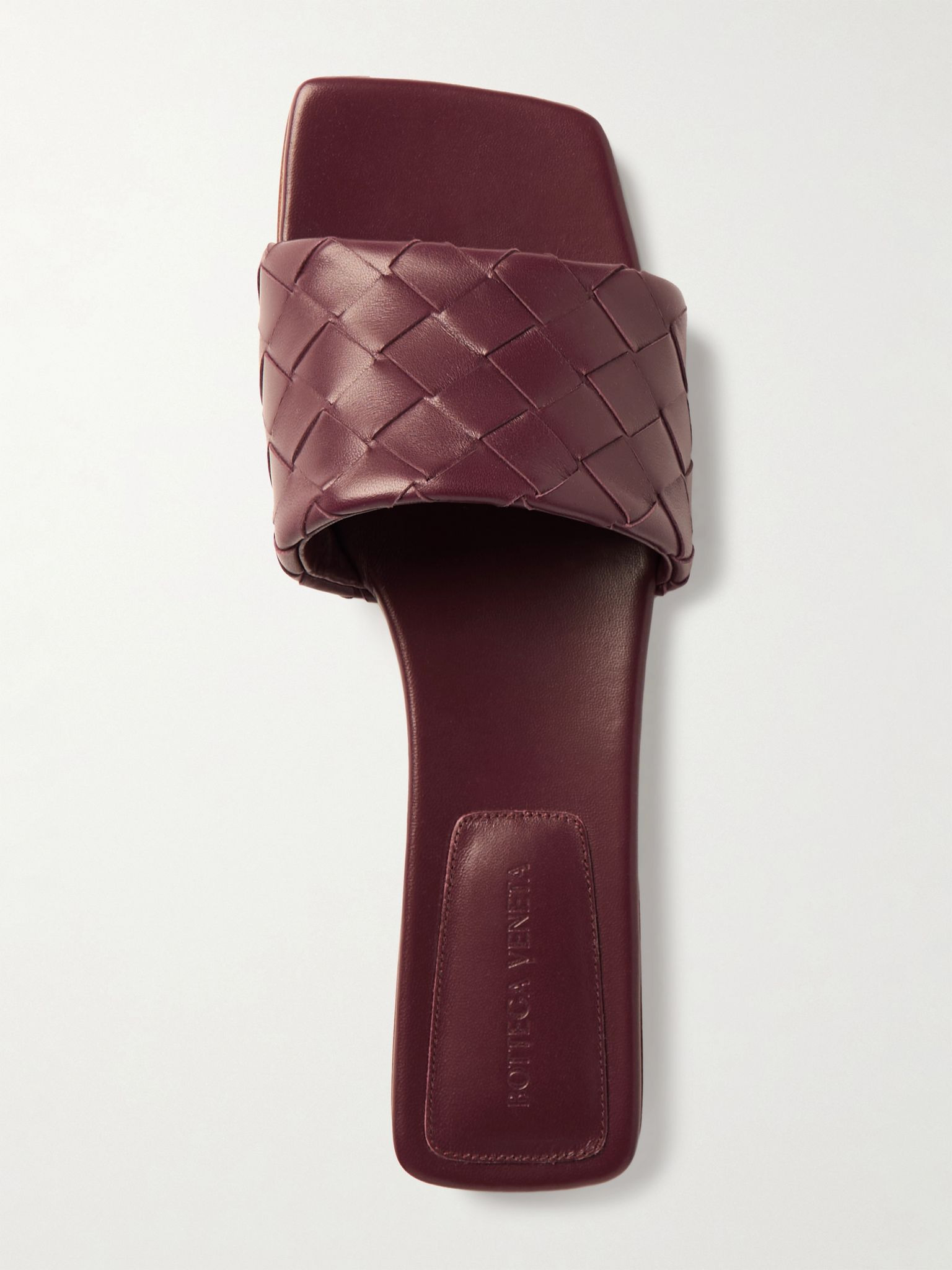 Parco intrecciato leather slides Red - 5