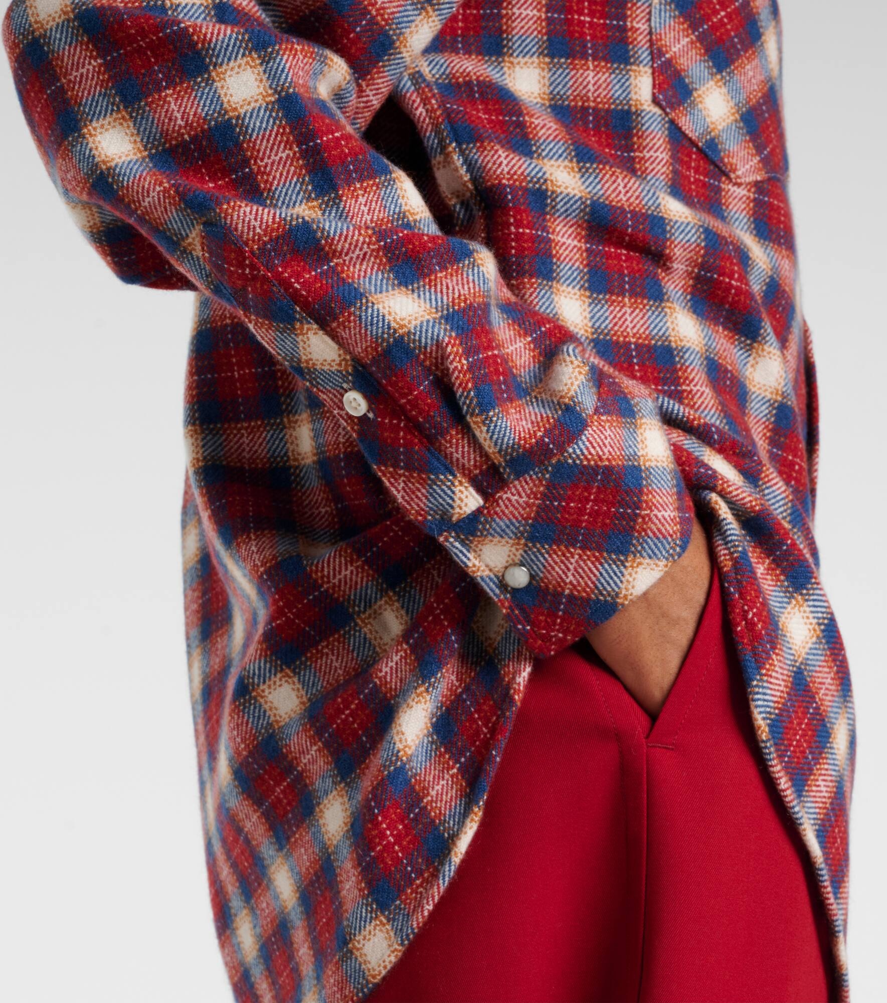 Ski Santa Tartan cashmere shirt - 5
