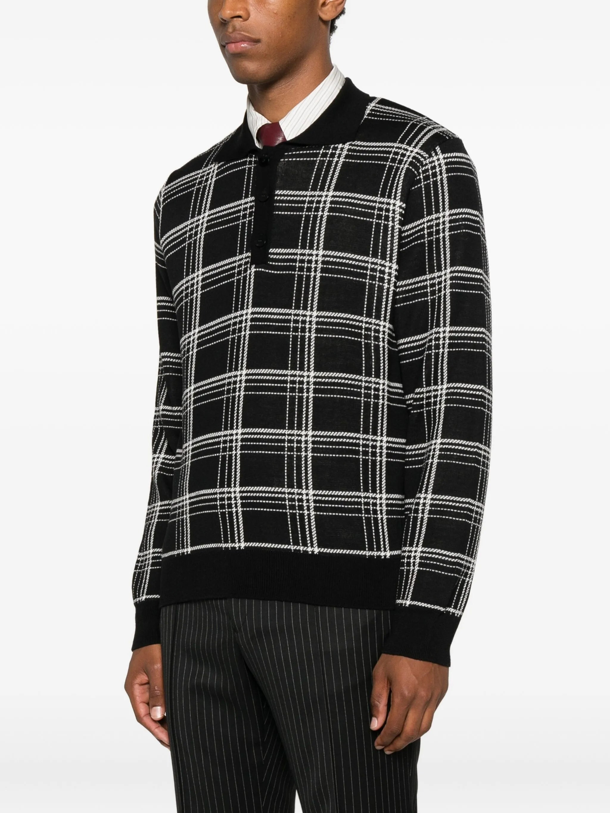 Ernest W. Baker Checked Polo Shirt - 4