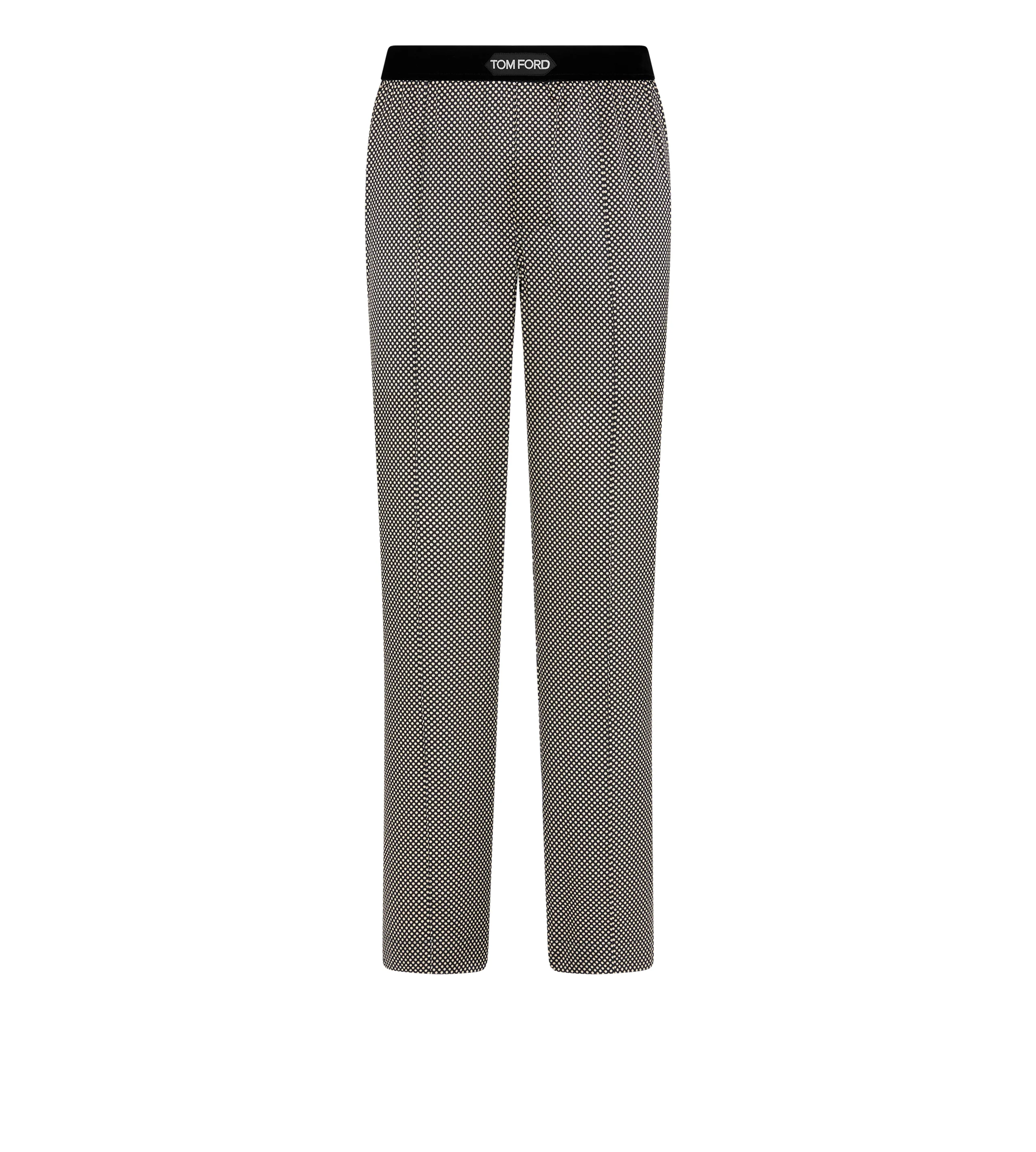 POLKA DOT SILK PAJAMA PANTS - 1