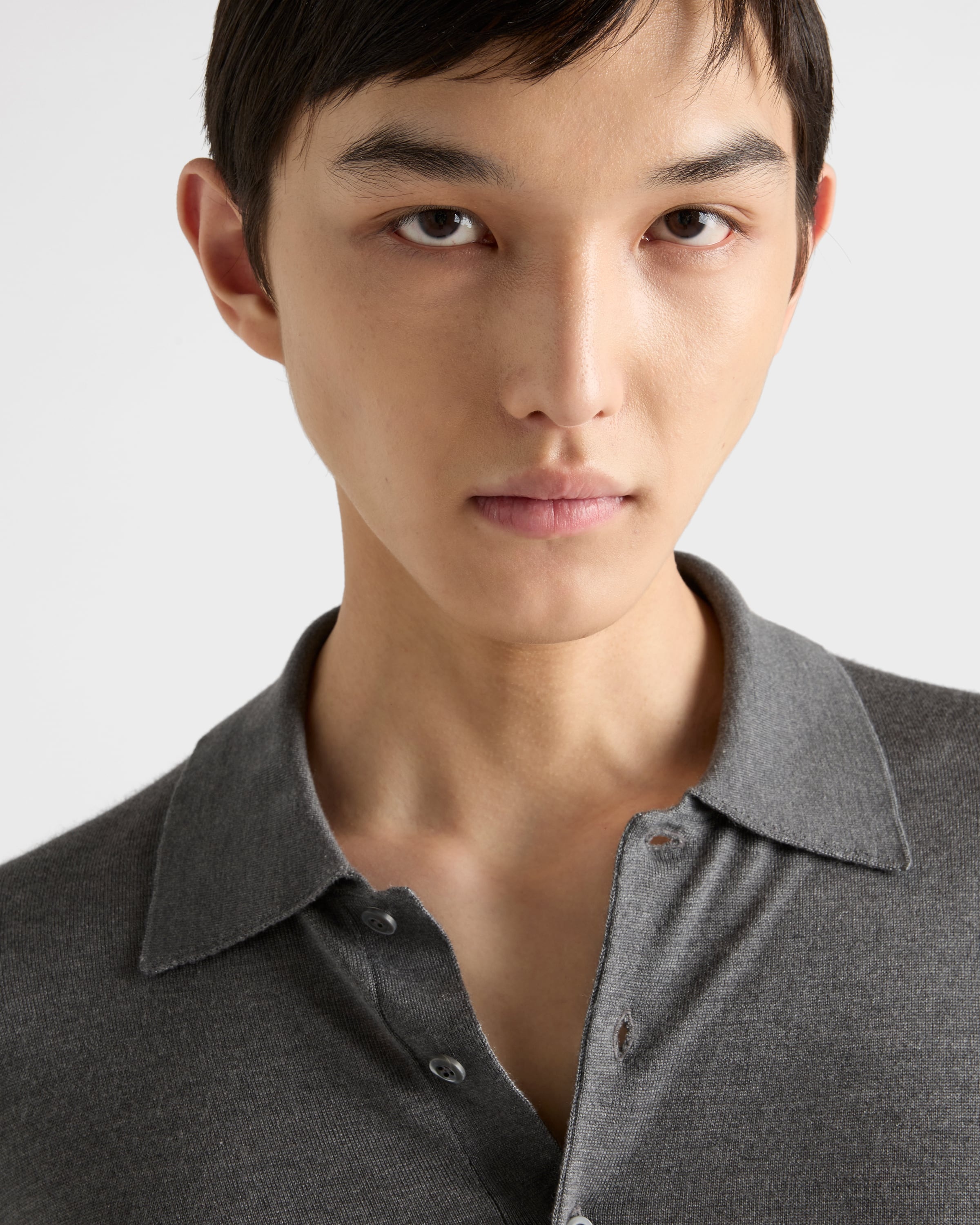 Cashmere and silk polo shirt - 3