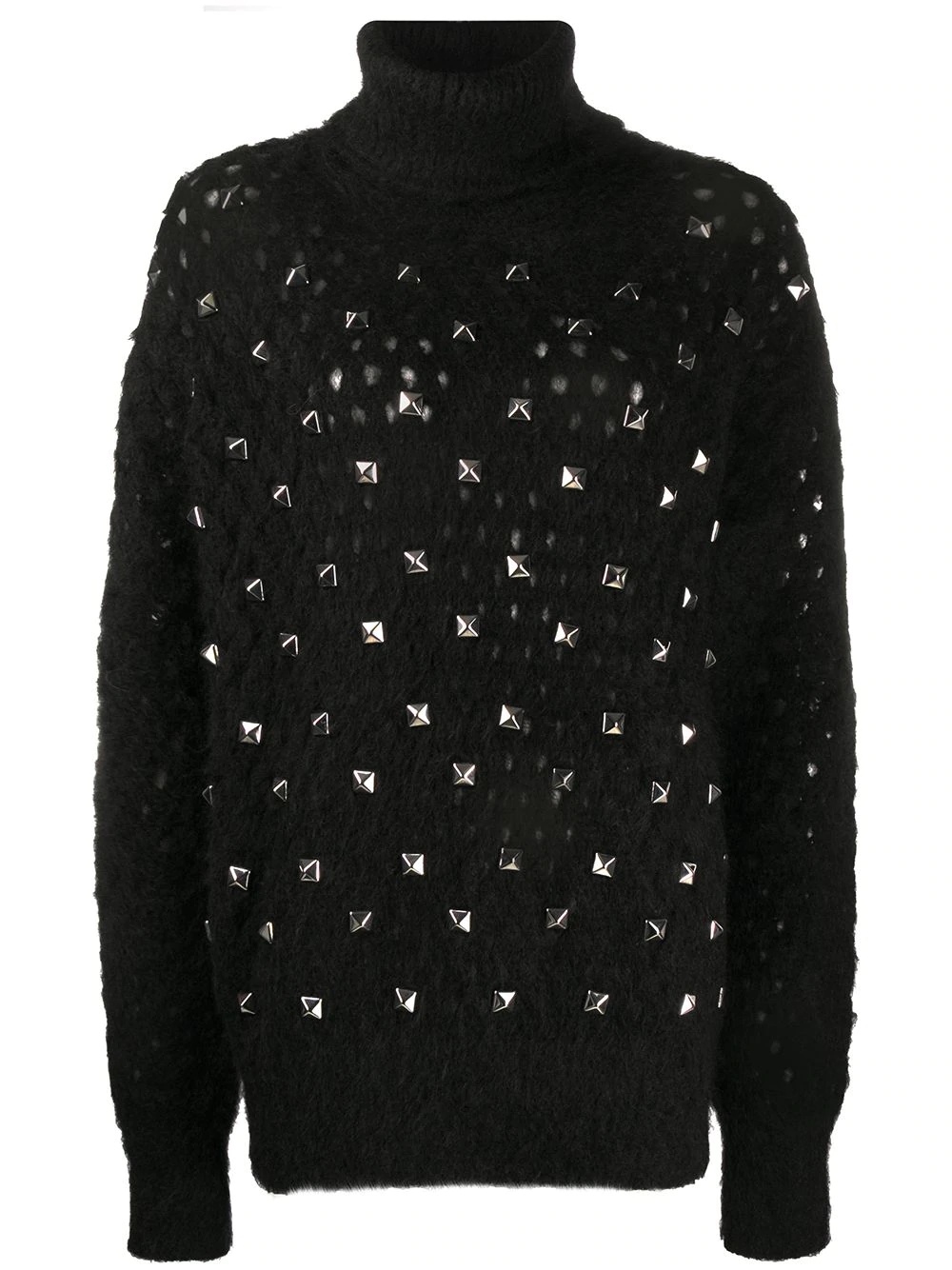 open knit jumper with rockstud detailing - 1