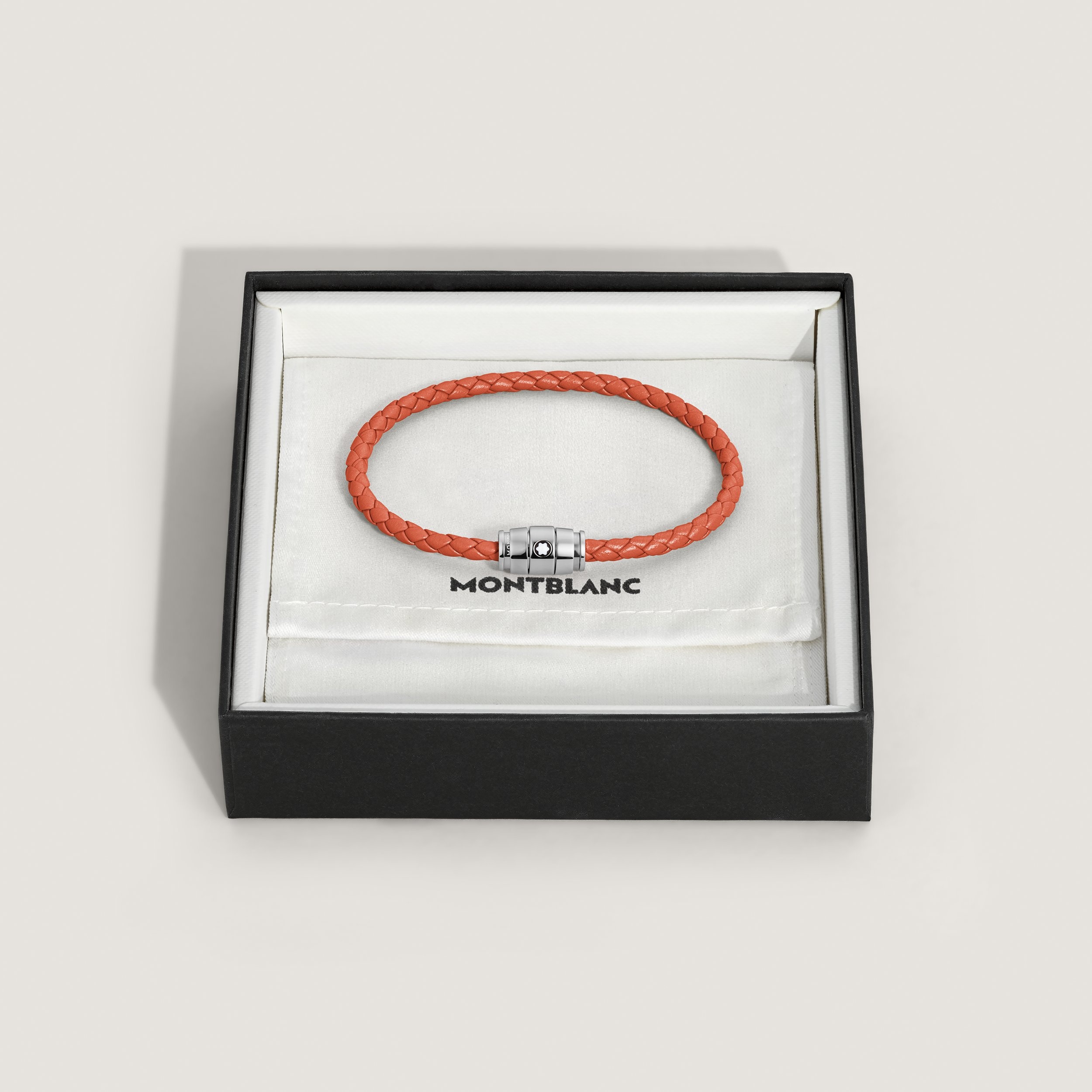 Bracelet Steel 3 Rings Meisterstück Collection in Cayenne Leather - 5