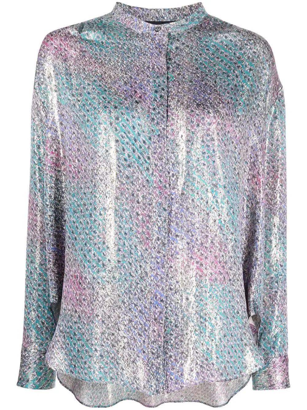 iridescent-effect lurex shirt - 1