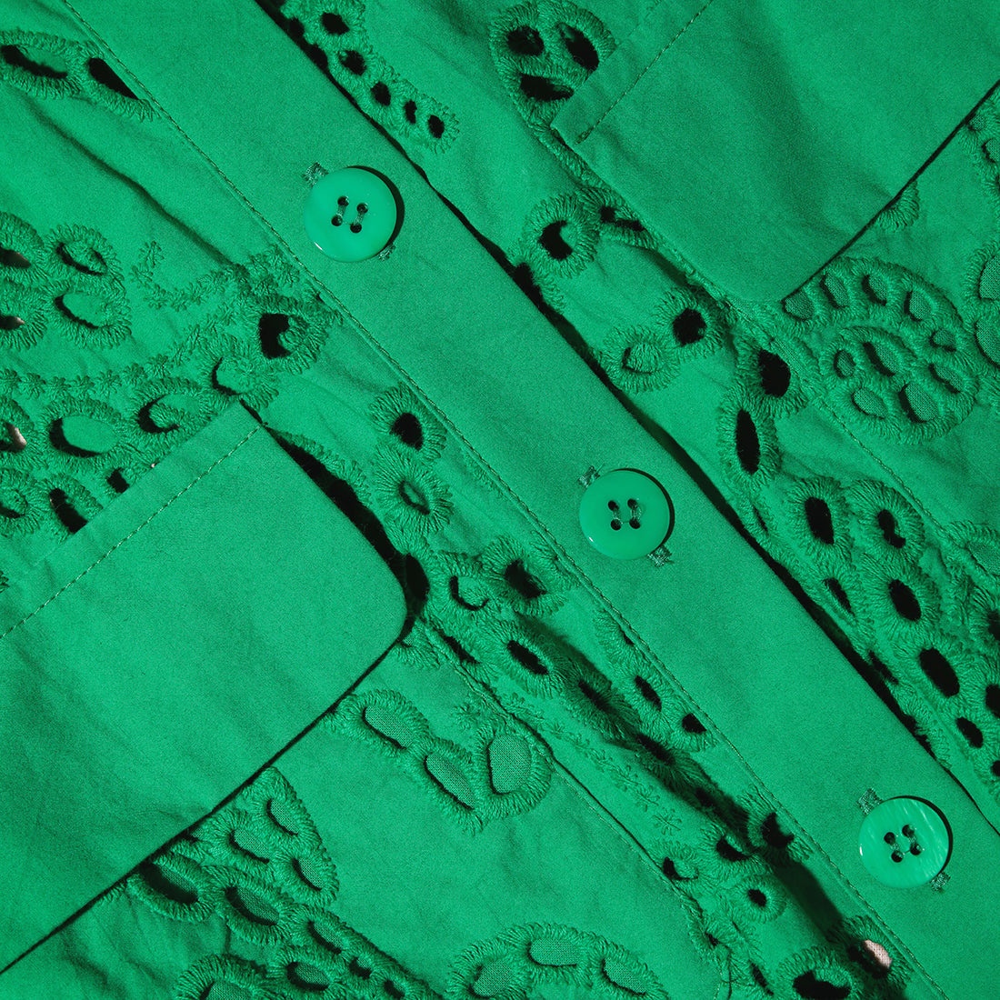 Green Broderie Playsuit - 5