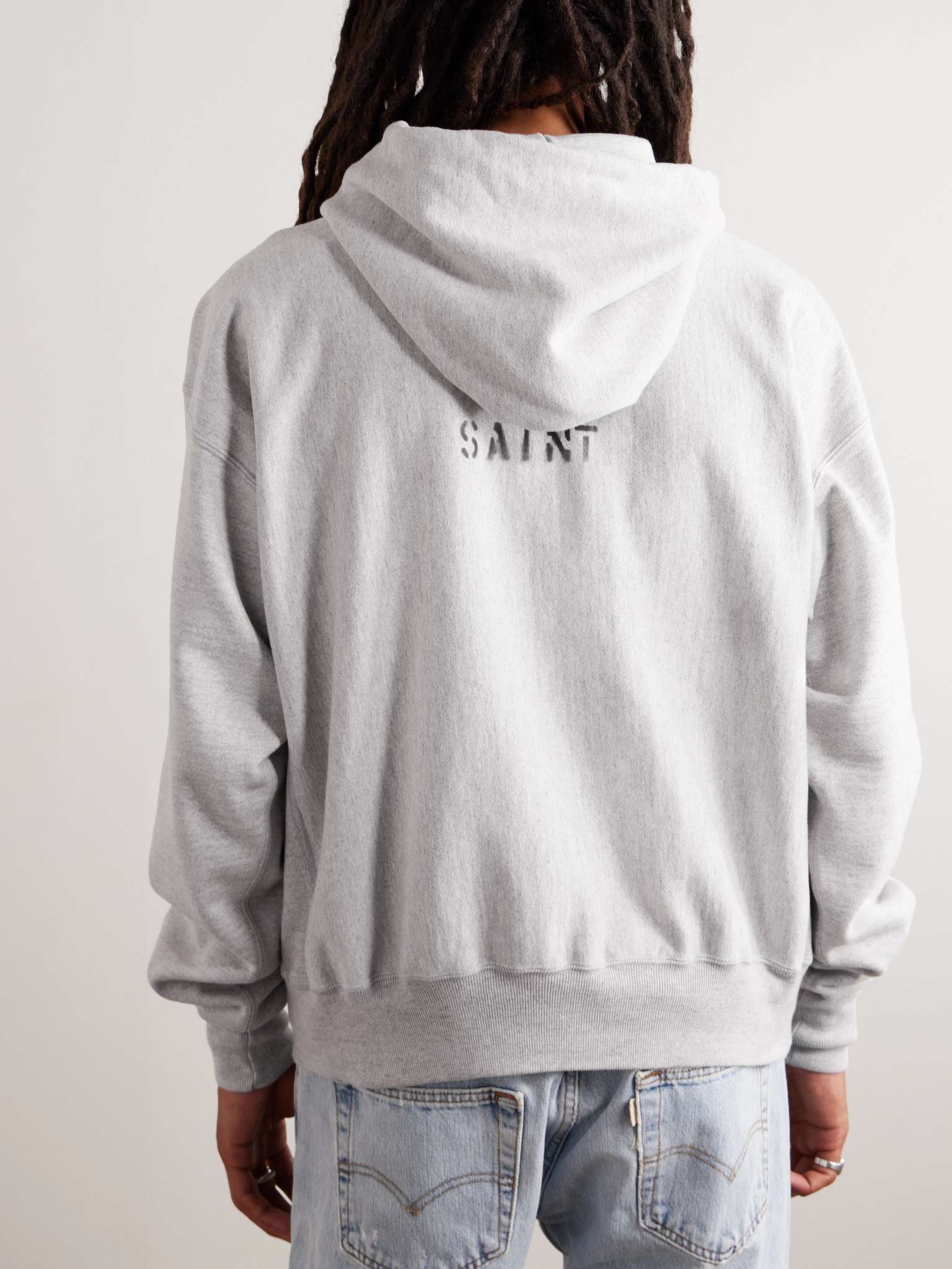 Logo-Print Cotton-Blend Jersey Hoodie