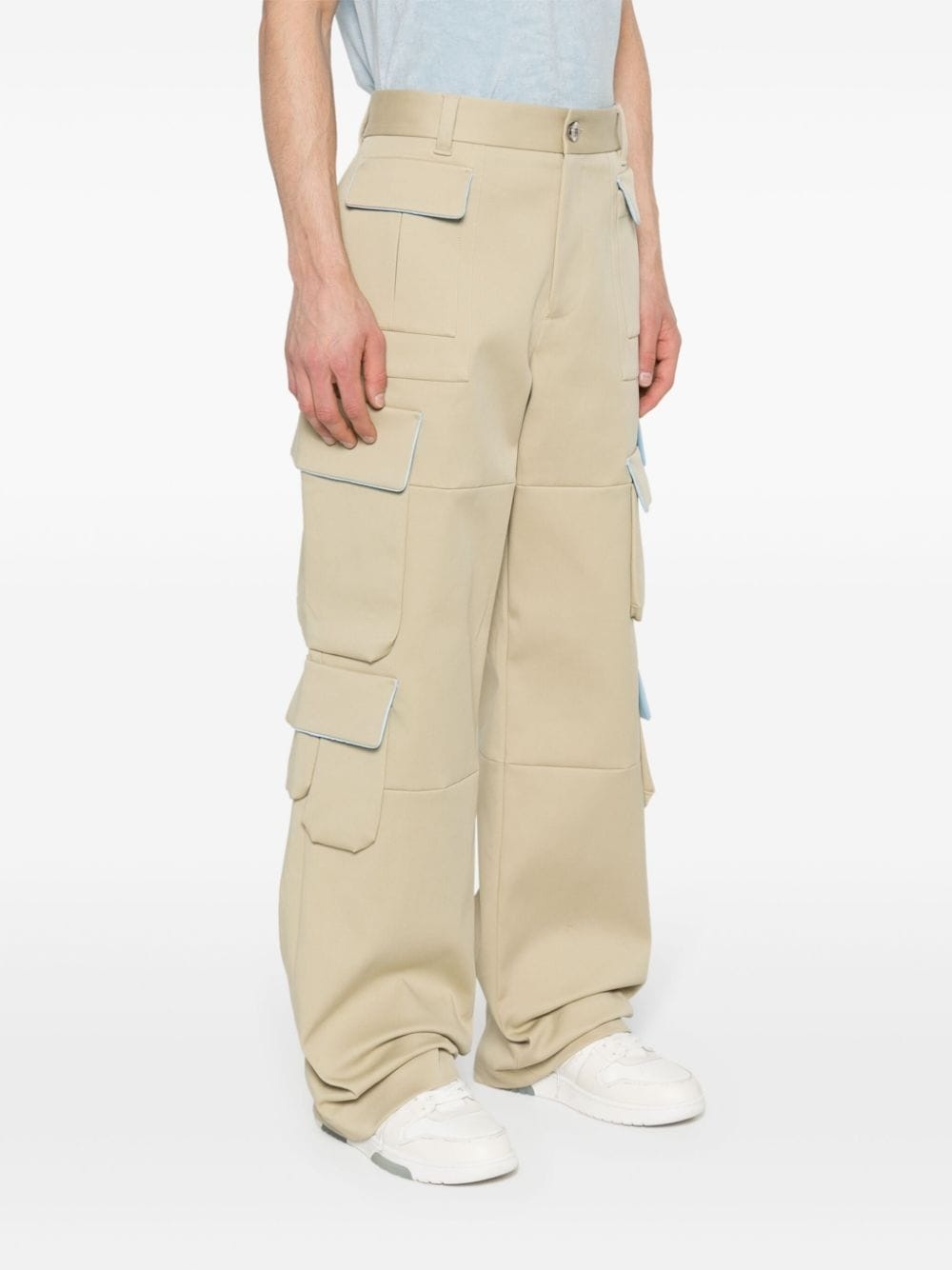 logo-embroidered cargo pants - 3