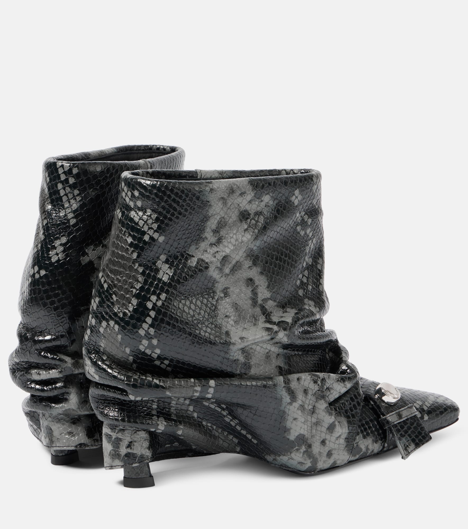 Juno 95 snake-effect leather ankle boots - 2