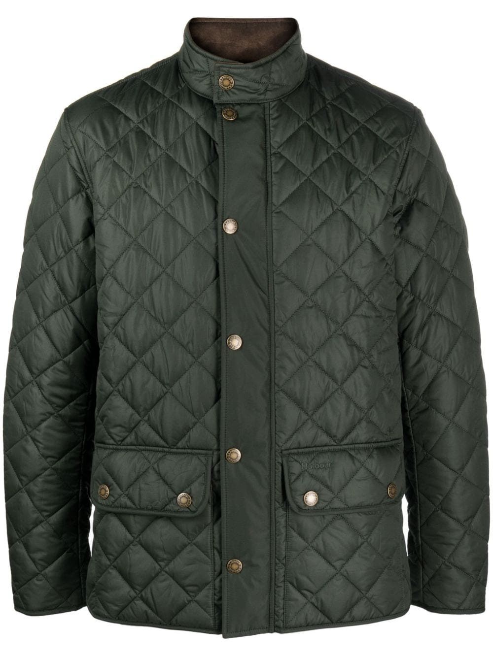 button-up quilted jacket - 1